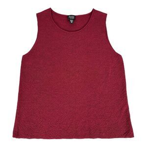 Eileen Fisher Wool Sleeveless Shell / Tank Size Small Petite Red